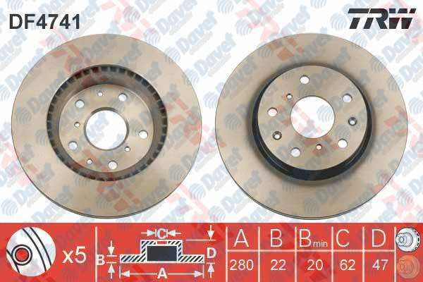 WBD1033 Fren Diski On Havali 5 Bjn 279,6x22x62x47 Suzuki Sx4 1.6 2006-2013 / Sx4 1.5 Vvt-I 5 2006-2013 / Fiat Sedici 1.6 16v 2006-